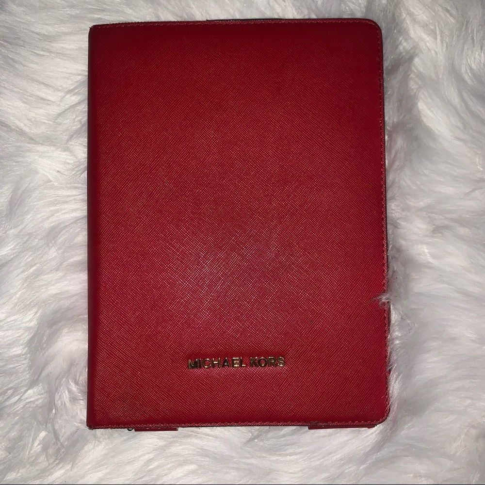 Michael kors iPad case red saffiano leather